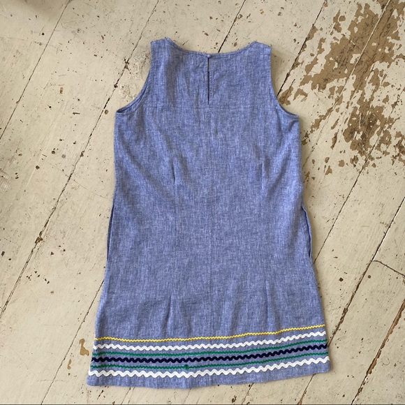 For Cynthia Sleeveless Linen Blend A-Line Dress Rick Rack - Picture 13 of 13